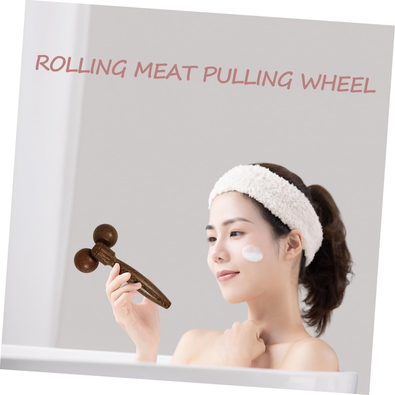 Outanaya 1pcs Face Massage Roller Wooden Face Massager for Lifting