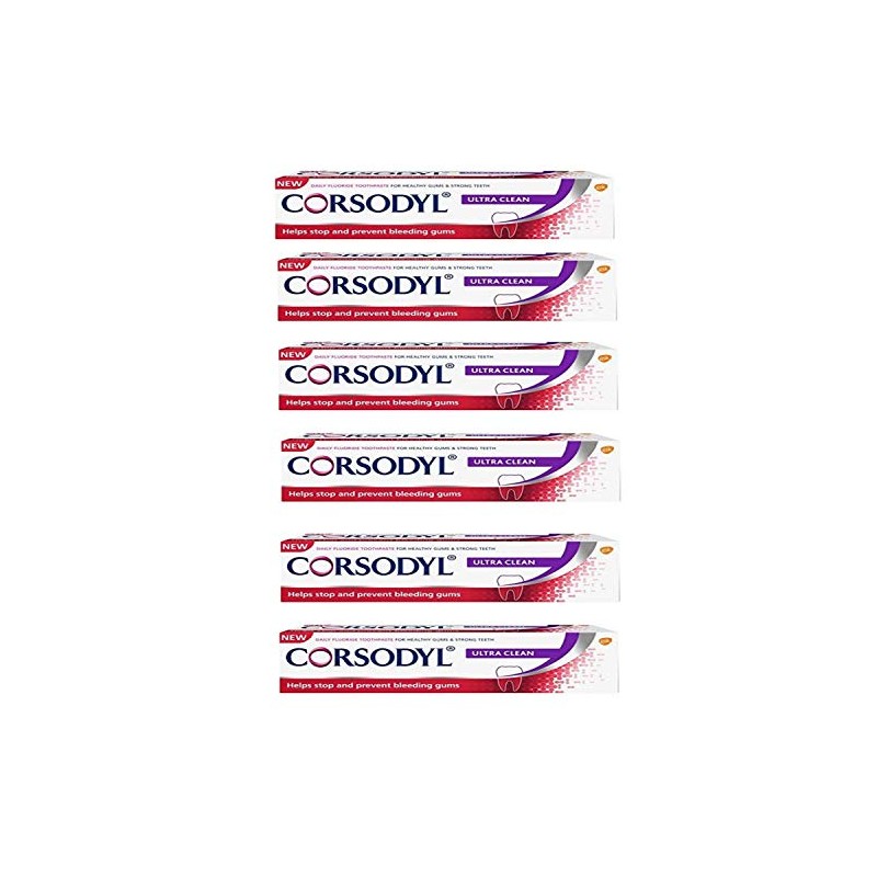 Corsodyl Ultra Clean Toothpaste 75 ml (Pack of 6)