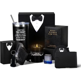 Birthday Gifts for Men Who Have Everything, 8 Pcs Premium Gift Baskets for Men,Birthday Gift Basket for Him Gifts for Dad, Boyfriend, Husband, Brother