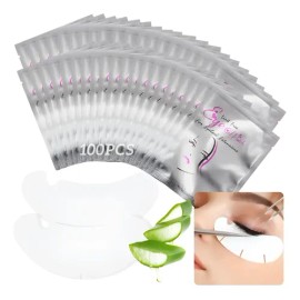 100 Pzs Parches Empaque Hidrogel Para Ojos Pestañas Mink                                                                                              