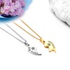 JewelryWe Jewellery 2 Pairs Necklace, Partner Necklaces, Friendship Necklaces, Partner