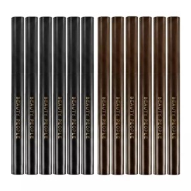 Beauty People 뷰티피플 철벽녀 스퀘어 엣지 아이 라이너 6개 (2종 중 택) [블랙 6개] Beauty People Fortress Girl Square Edge Eye Liner 6 Pieces (Choose from 2 Types) [Black 6 Pieces]