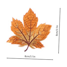 Operitacx Maple Leaf Iron on Patches 24pcs Embroidered Patches for DIY Craft Clothing Repair Decor