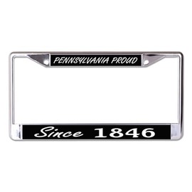 Pennsylvania Proud Since 1787 Chrome License Plate Frame