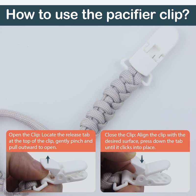 10-Pack Pacifier Clip Replacement Ends - BPA-Free Plastic Fasteners for