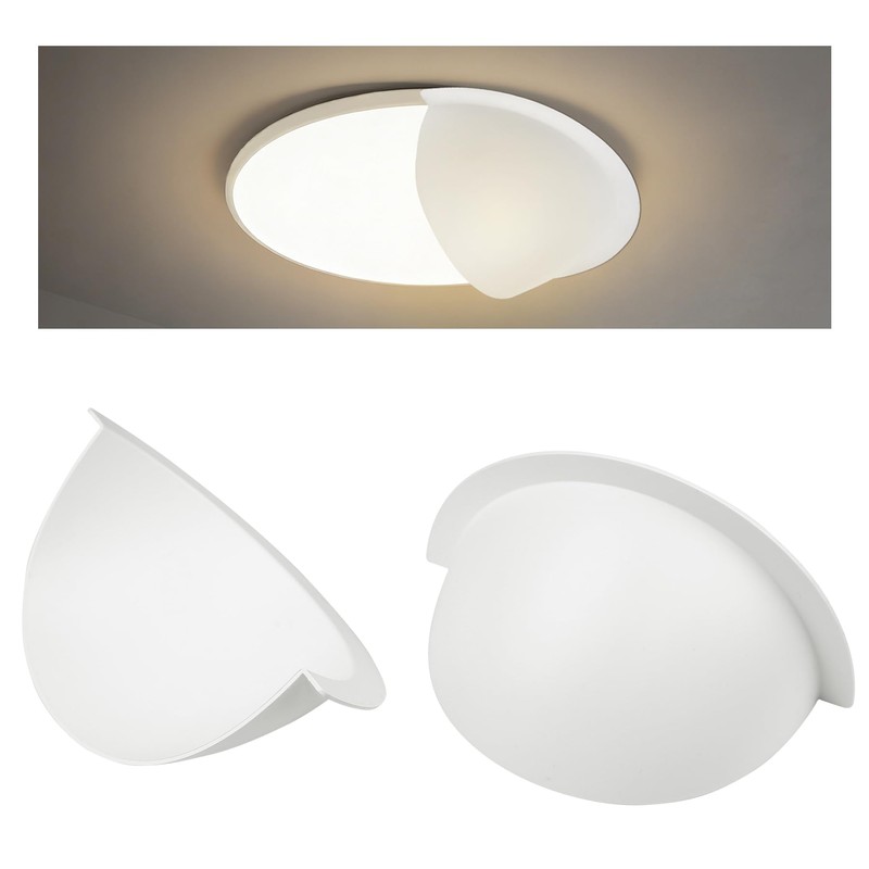 Abeicy 4 Packs Translucent Half Shades for Recessed Light Covers,