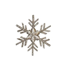 ID 8127 Christmas Snowflake Patch Holiday Snow Ice Embroidered Iron On Applique