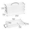 QWORK® 2Pcs 3 Tier Clear Plastic Storage Boxes, Storage Box