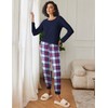 Ekouaer 2 Pack Womens Pajamas Set Long Sleeve Sleepwear Top