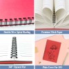 Red Spiral Notebooks A5 Lined Journals Kraft Cover Spiral Bound