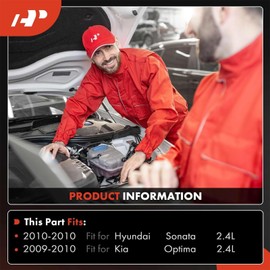 A-Premium Air Conditioner AC Compressor with Clutch Compatible with Hyundai Sonata 2.4L 2010, Kia Optima 2.4L 2009-2010