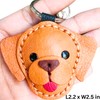 Generic Golden Retriever Keychain Gifts, Genuine Leather Keychain, Pets Lover