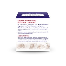 Acqua alle Rose Face Cream with Hyaluronic Acid Vegetale Lifting, Anti-Wrinkle Cream with Vegetable Hyaluronic Acid, Smooths Face Wrinkles and Contours, 50 ml