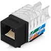 Everest Media Solutions 45° Angled CAT6 Keystone Jack in Black