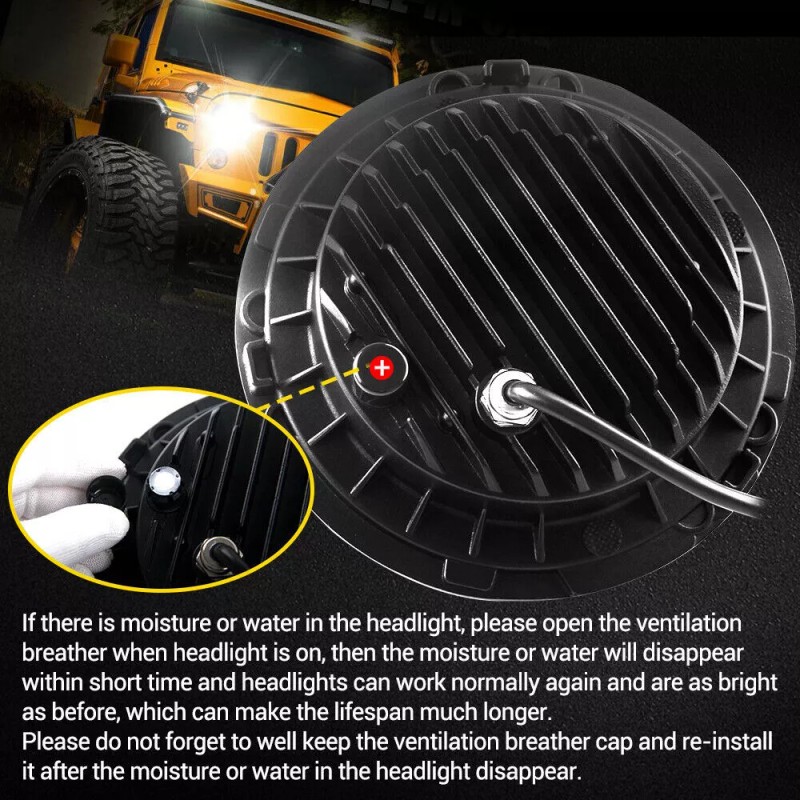 For Kenworth T2000 Truck 7" inch Round LED Headlights +