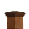 2-Pack 4x4 Brown Post Cap Slim Profile fits Post (3.5"x3.5"