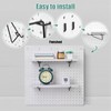 Qunclay 8 Pack Pegboard Shelf Set Wooden Shelves with Metal