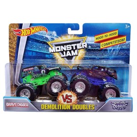 Hot Wheels Monster Jam Demolition Doubles - Grave Digger VS Son-Uva Digger - 1:64 Scale