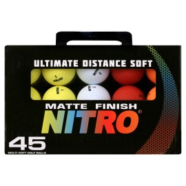 Nitro Golf Ultimate Distance Soft Multi Golf Ball, 45-Pack, Matte