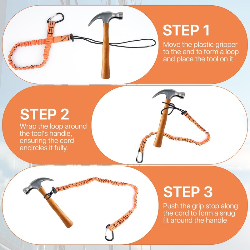 Supkiir 10 Pcs Tool Lanyard, Safety Tool Lanyard with Carabiner,