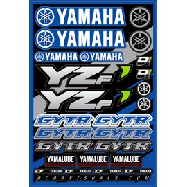 D'cor Visuals 40-50-100 Yamaha YZF Decal Sheet, 1 Pack