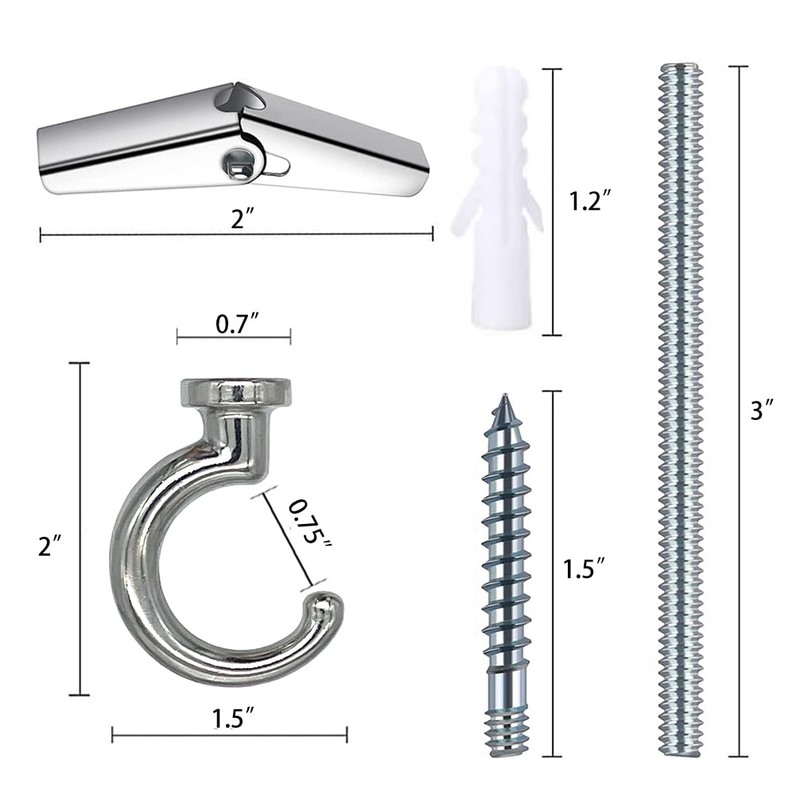 diplambr Classic Swag Hook Heavy Duty Ceiling Hook with Hardware