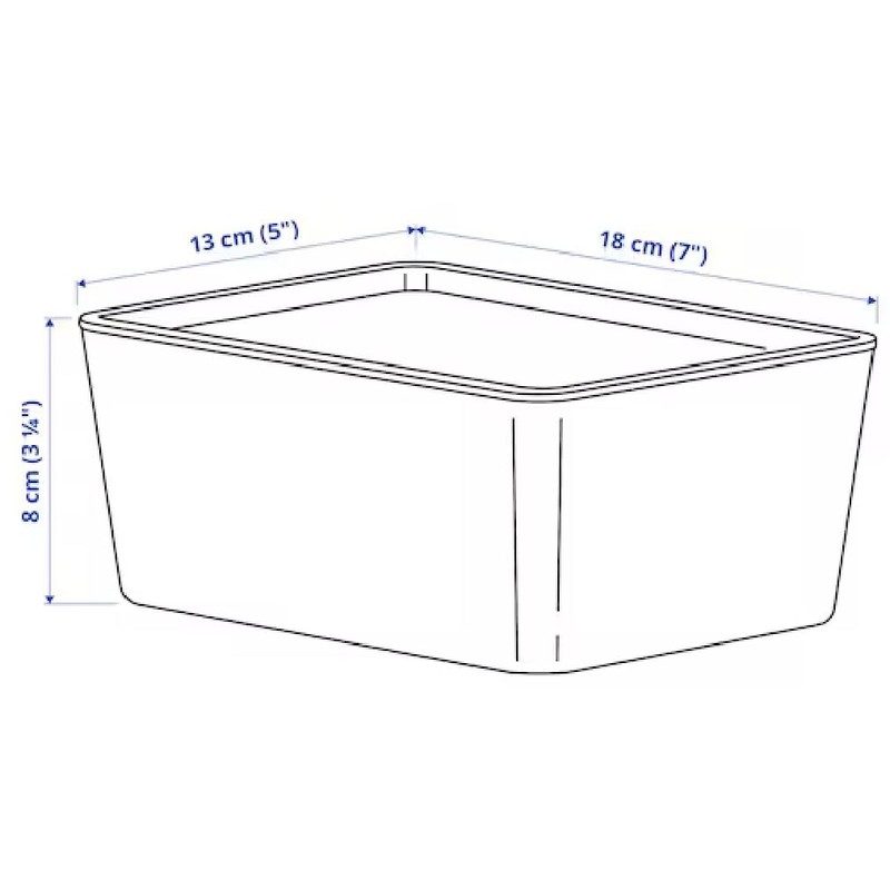 KUGGIS Storage Organizer Box With Lid Heavy Duty White PET