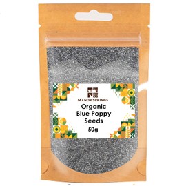 Organic Blue Poppy Seeds 50g by Manor Springs Organic
