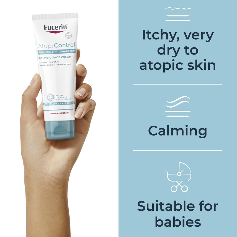 Eucerin AtoControl Face Care Cream for Reduces Redness and Itching,