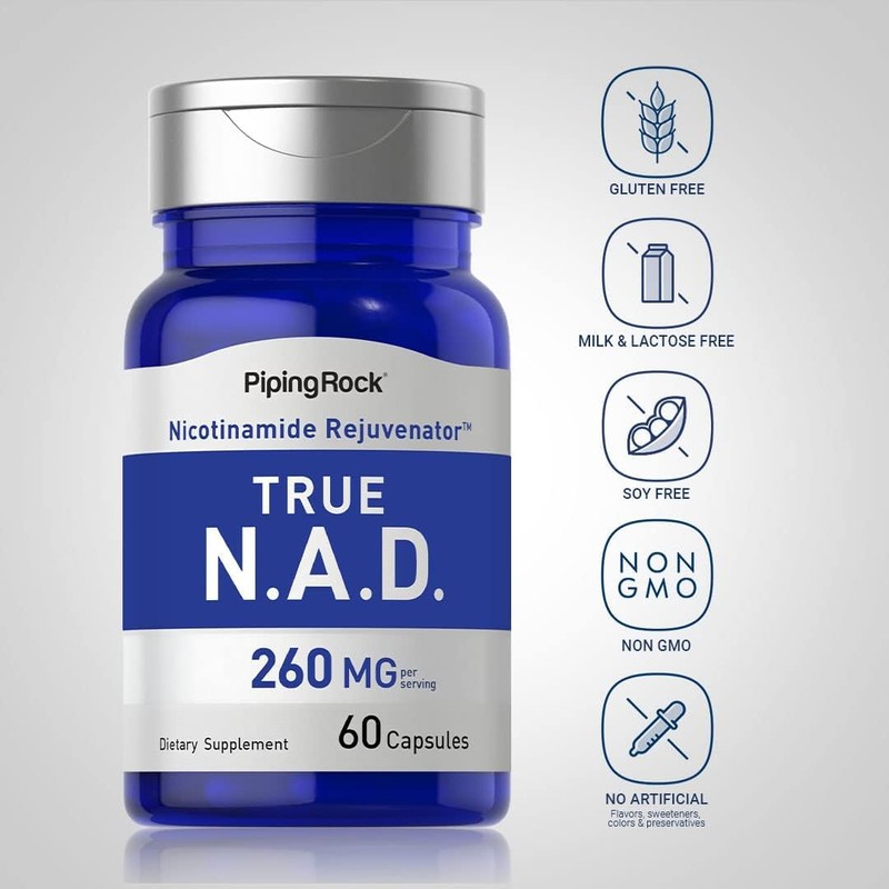 True NAD 260 mg 60 Capsules | Nicotinamide Rejuvenator Anti