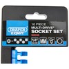Draper 50048 1/4-Inch Metric Multi-Drive Deep Socket 10 Piece Set