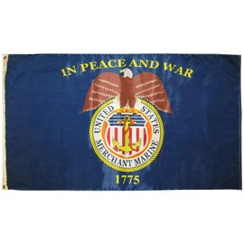 MWS 3x5 US Merchant Marine in Peace and War 3'x5' Premium 100D Polyester Flag