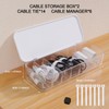 Asonen Cable Organizer Box with 14 Wire Ties and 6