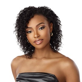 Sensationnel Empire Curly human hair - island curl 10s 3pcs tangle free weaving for quick weave and sew in styles for faux highlights (1 JETBLACK)