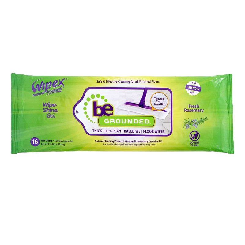 Wipex Wet Floor Wipes - Natural Wet Mop Pads Fit