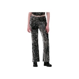 No Boundaries Lined Sequin Flare Pull On Pants Size XXS-00 Elastic Waist