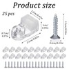 25 Pcs Glass Retainer Clips Mirror Holder Clips Plastic Glass