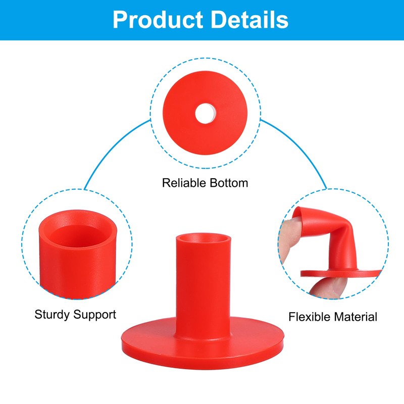 PATIKIL 1.65" ゴム製ゴルフティー 5個パック 背 高い練習トレーニング ドライビングレンジティー 安定したボールホルダー 屋外屋内ヒッティングクッション 裏庭用