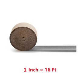 ChenTeng 1'' x 16ft Self Adhesive Polyester Felt Tape, Velvet Self-Stick Strips, Flocking Tapes Roll for DIY and Protecting Furniture (2 Rolls, Grey)