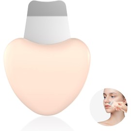 FAFUBOTIF Heart-Shaped Facial Pore Cleaner Tool, Gentle Blackhead Remover, Pink and Sage-geige