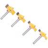 Spoilboard Surfacing Router Bit Set 4 Flute Rabbet Slot Flattening