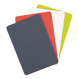 Dexas Heavy Duty Grippmat Flexible Cutting Board Set of Four, 8 by 11 inches, Gray, Red, White and Green