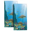 Bapcoku Sea Turtles Hand Towels for Bathroom Blue 14x28 Inch,