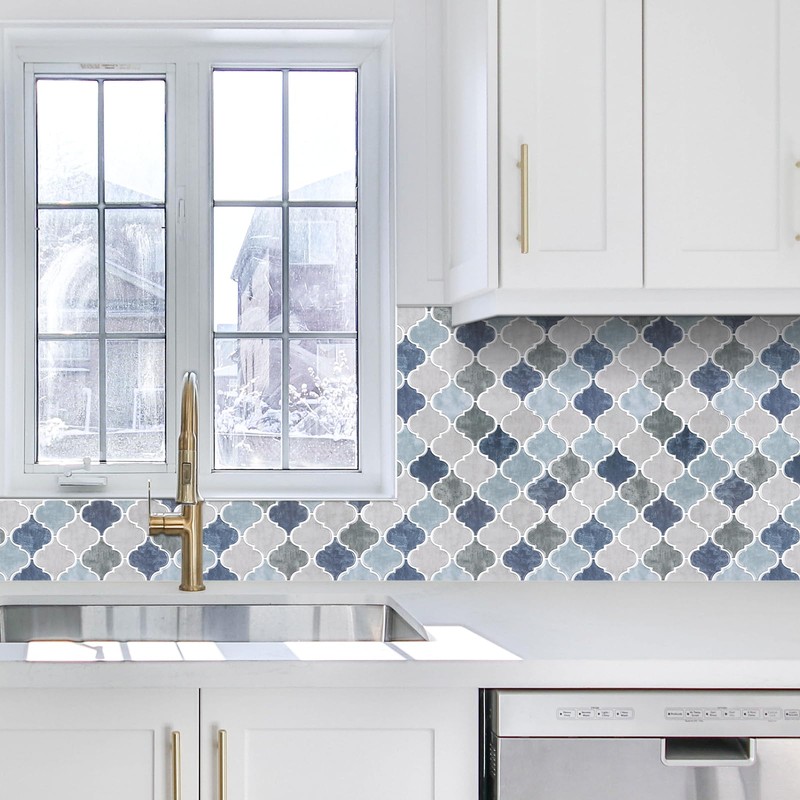 Arabesque Peel and Stick Backsplash for Kitchen, Thicker Design 3D