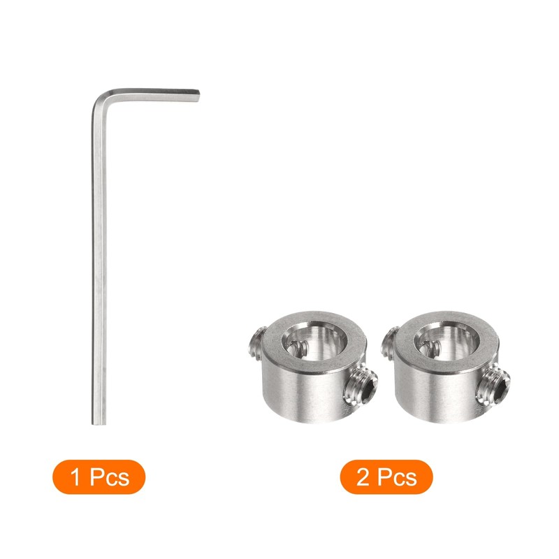 sourcing map 2pcs 7mm Drill Stop Collar Set Depth Stop,