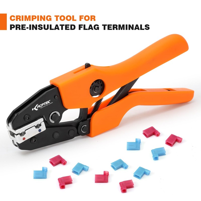 KF CPTEC Crimping Tool for Insulated Terminals Flat Connector 90°