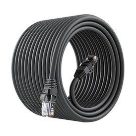 Cat6 Ethernet Patch Cable - CCA Network Cord - UTP, Black:_35 Feet