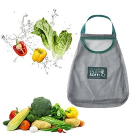 Reusable Kitchen Fruit Vegetable Garlic Onion Hanging Storage Breathable Mesh Bags Kitchen Organizer Organizador