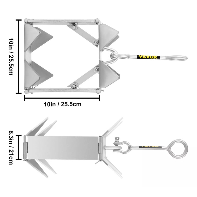 Vevor Ancla Plegable Y De Sujeción De 13 Libras Para