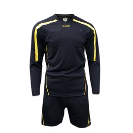 ICHNOS adult size soccer football Referee Uniform kit (shirt + shorts) (M)